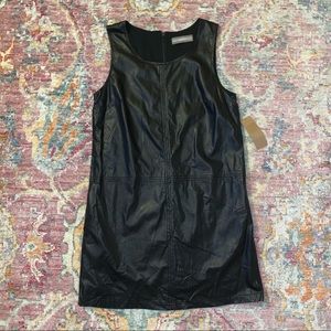 3️⃣ Sleeveless Faux Leather Dress w/ Pockets. Sz M